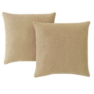 Infinity Home 2-Pack 18 square Faux Linen Decorative Pillows